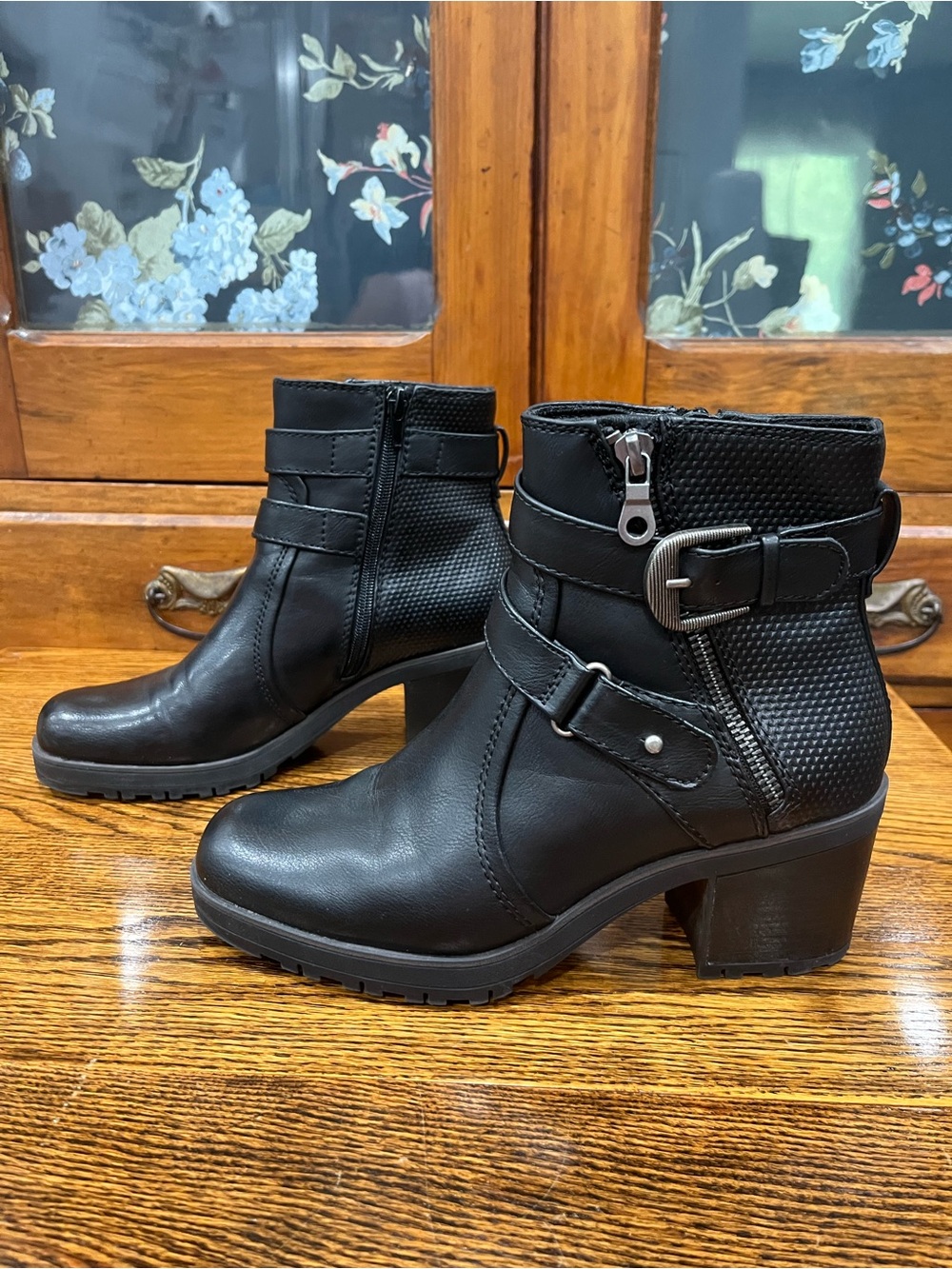 Baretraps Towanda Black Ankle Booties – Size 7.5 🖤 Fall Witchy Moto Edgy - Picture 4 of 9